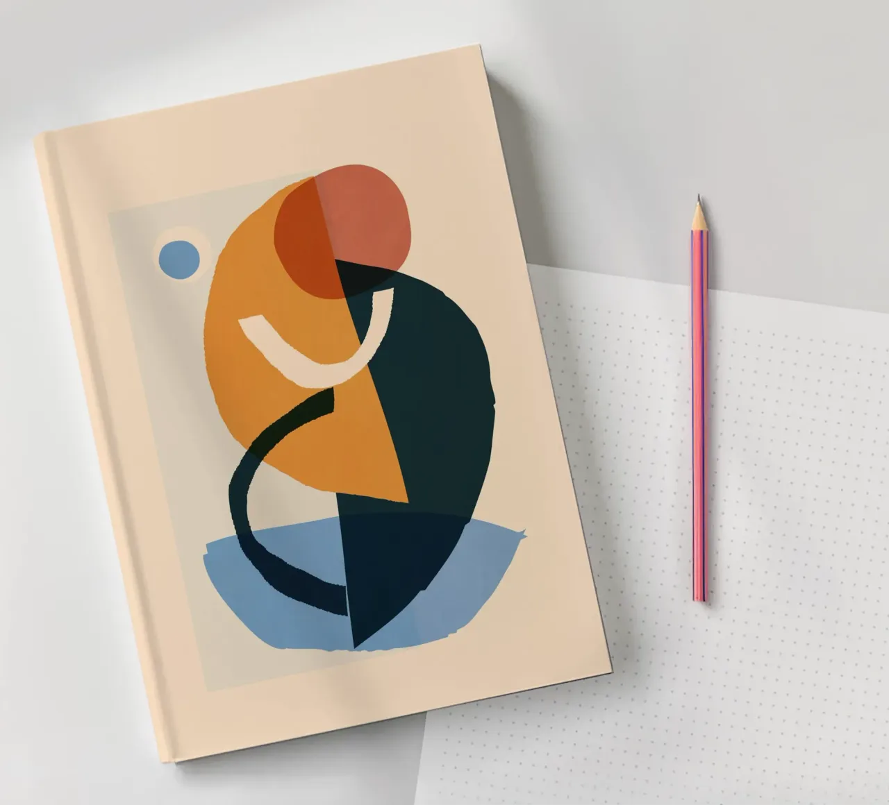 Minimalist Abstract 65 notebook by LeaDArt