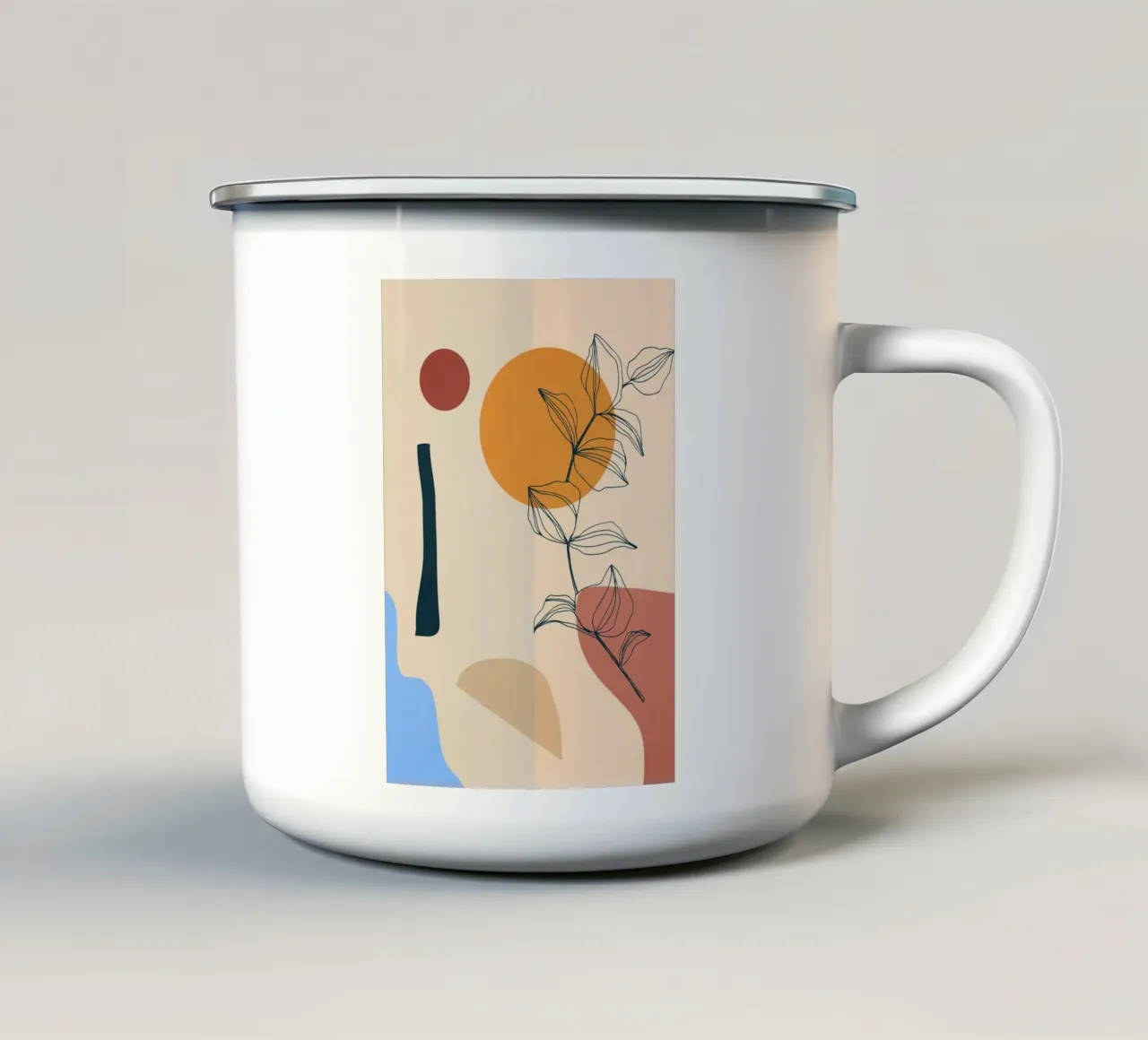 Astratto minimalista 67 tazza in smalto da LeaDArt