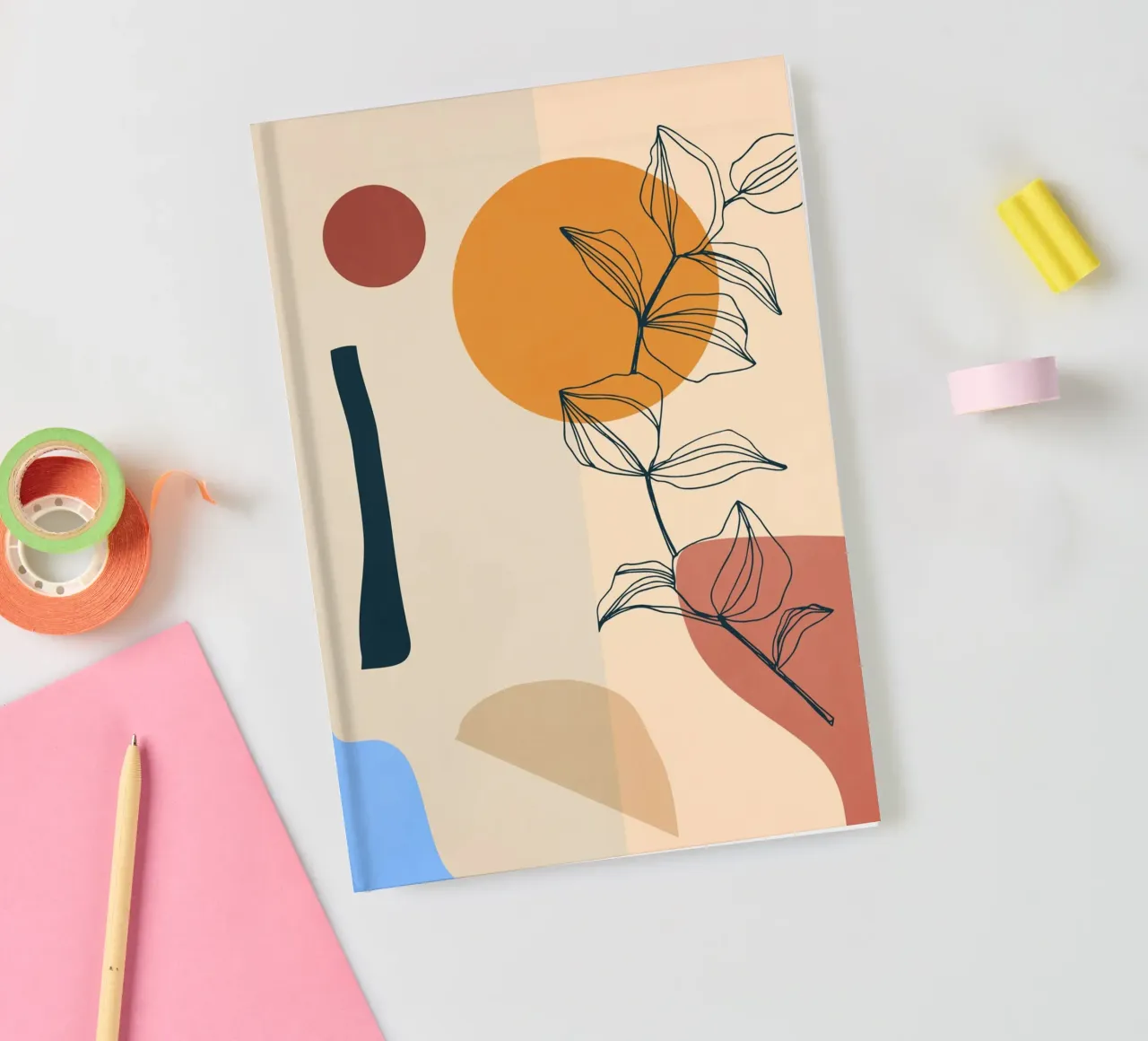Minimalist Abstract 67 notebook by LeaDArt