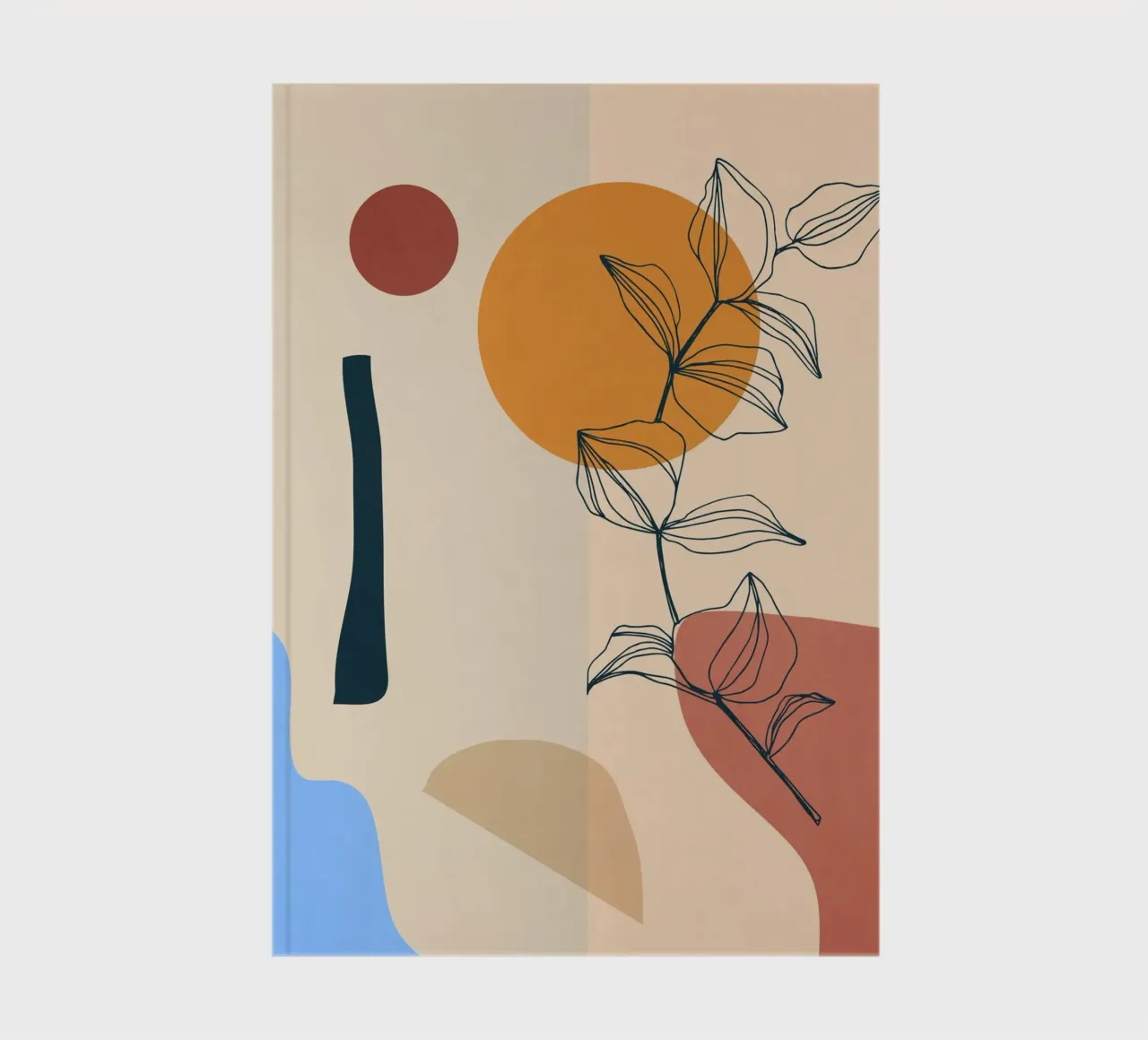Minimalist Abstract 67 notebook by LeaDArt