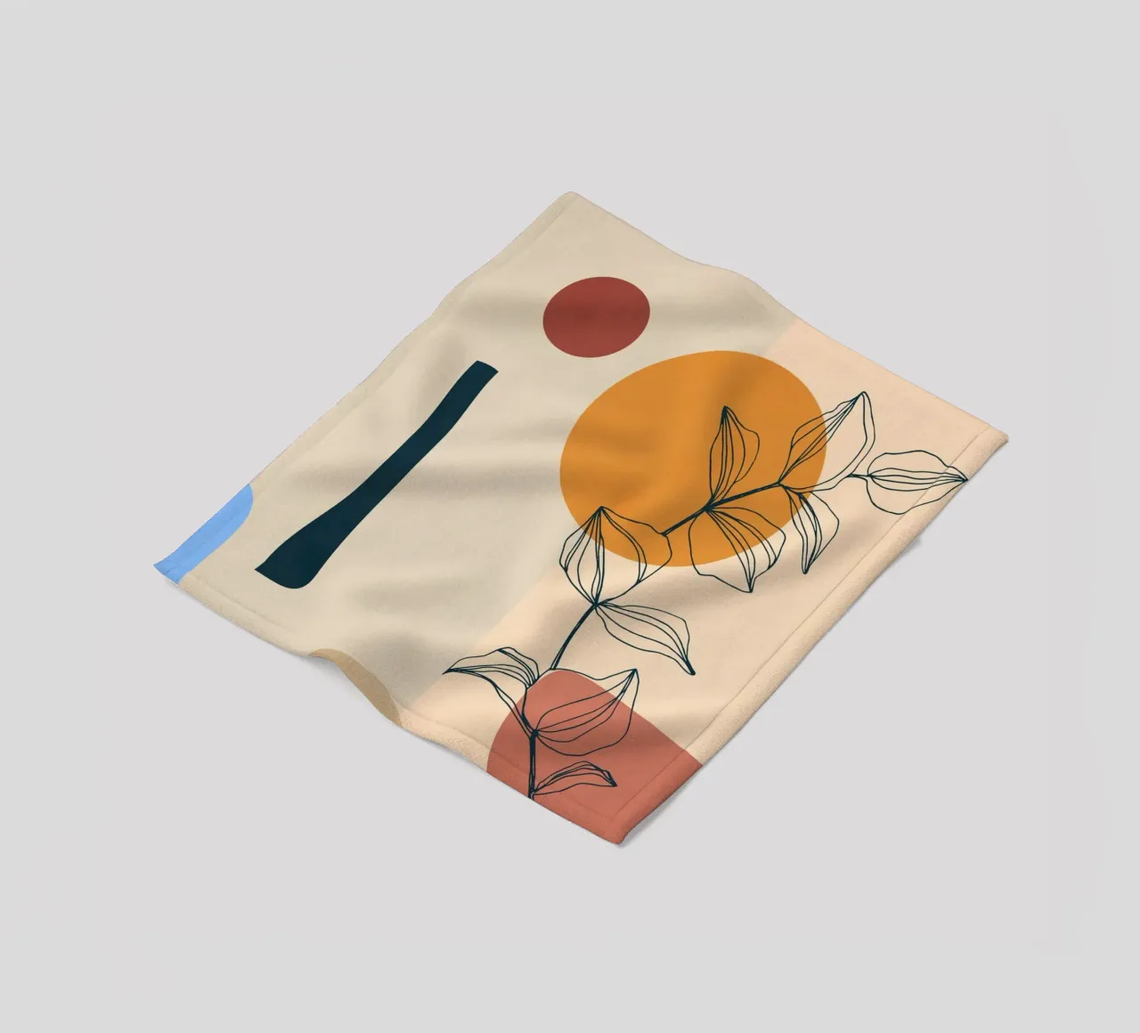 Minimalist Abstract 67 fleece blanket by LeaDArt