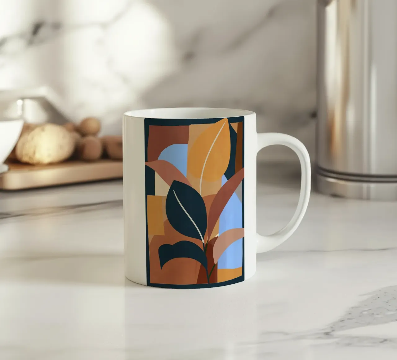 Natura astratta minimale 4 tazza in ceramica da LeaDArt