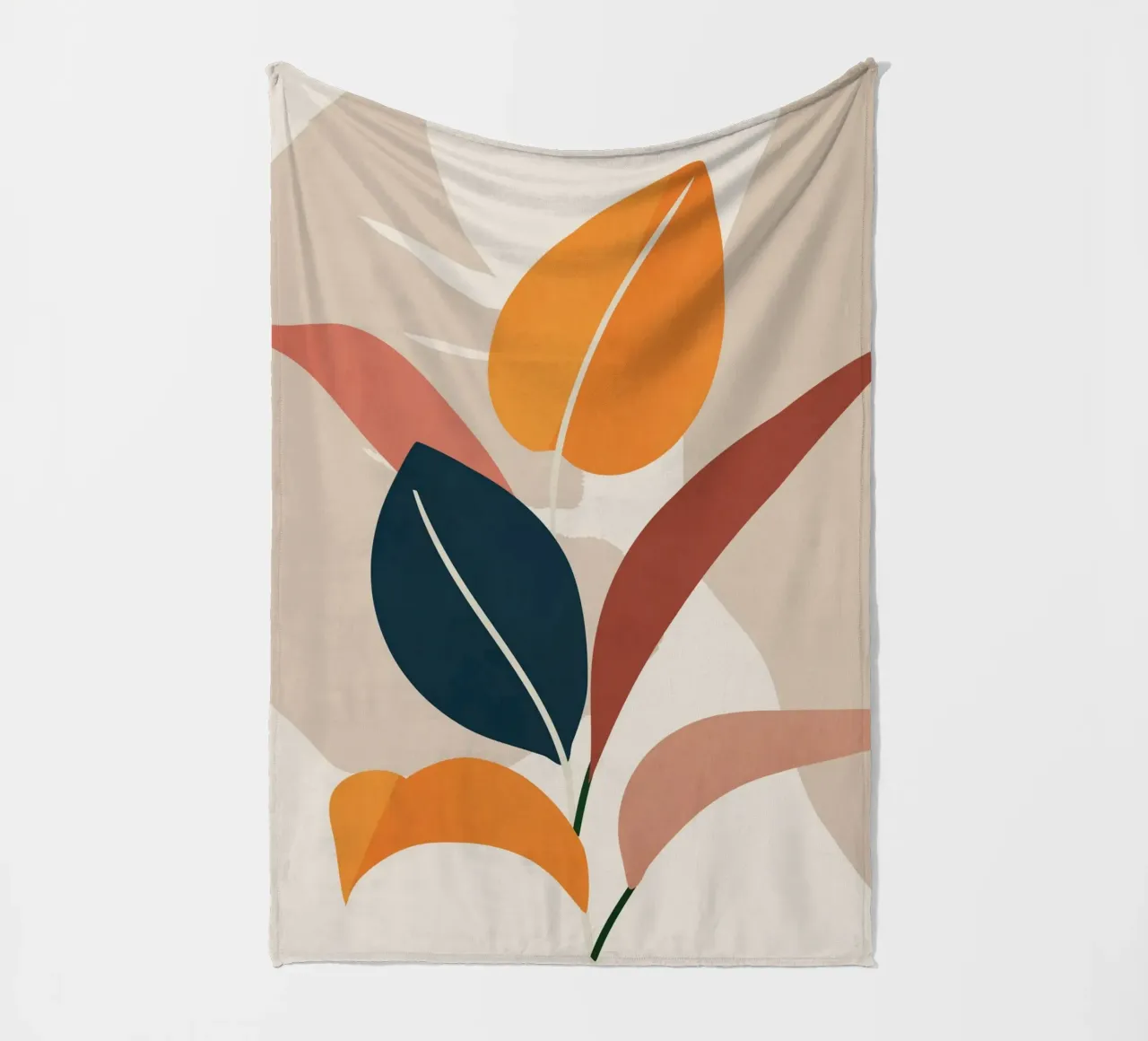 Minimal Abstract Nature 3 fleece blanket by LeaDArt
