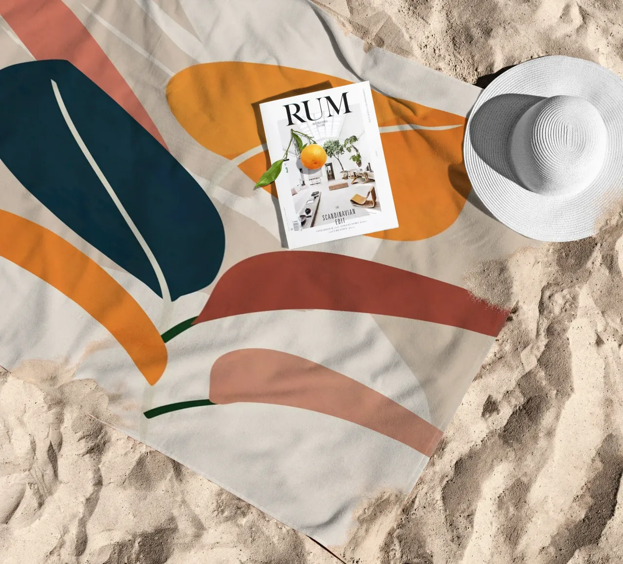 Minimal Abstract Nature 3 beach towel by LeaDArt