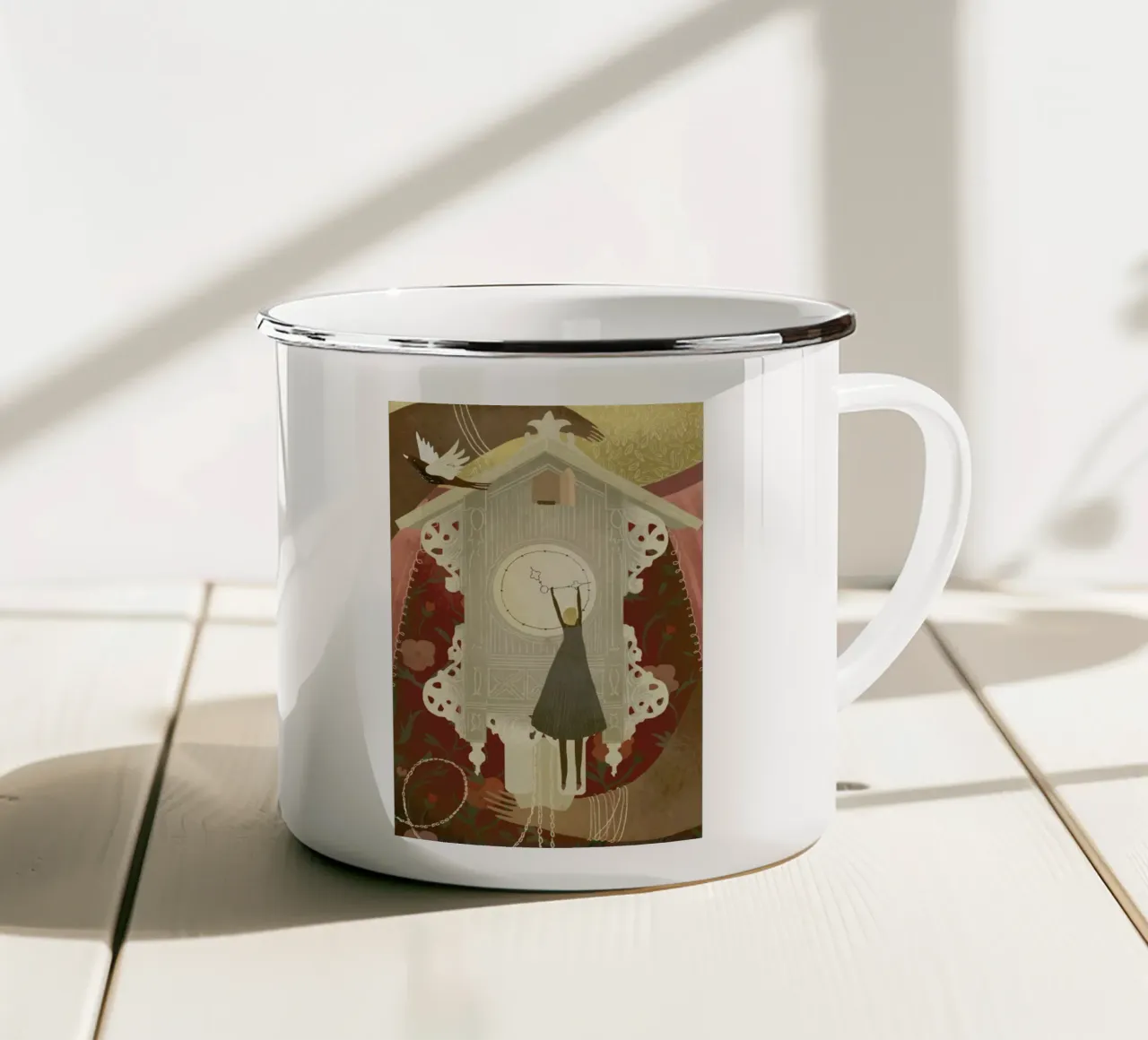 Time tazza in smalto da Amalia Restrepo