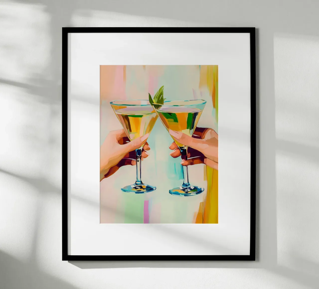 Toast festif poster con telaio in legno da Spice & Style