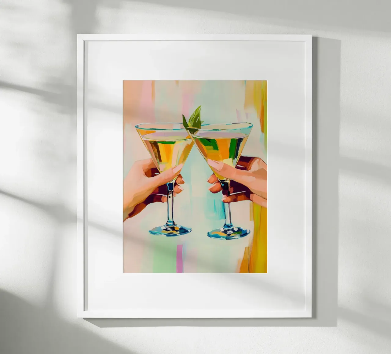 Toast festif poster con telaio in legno da Spice & Style