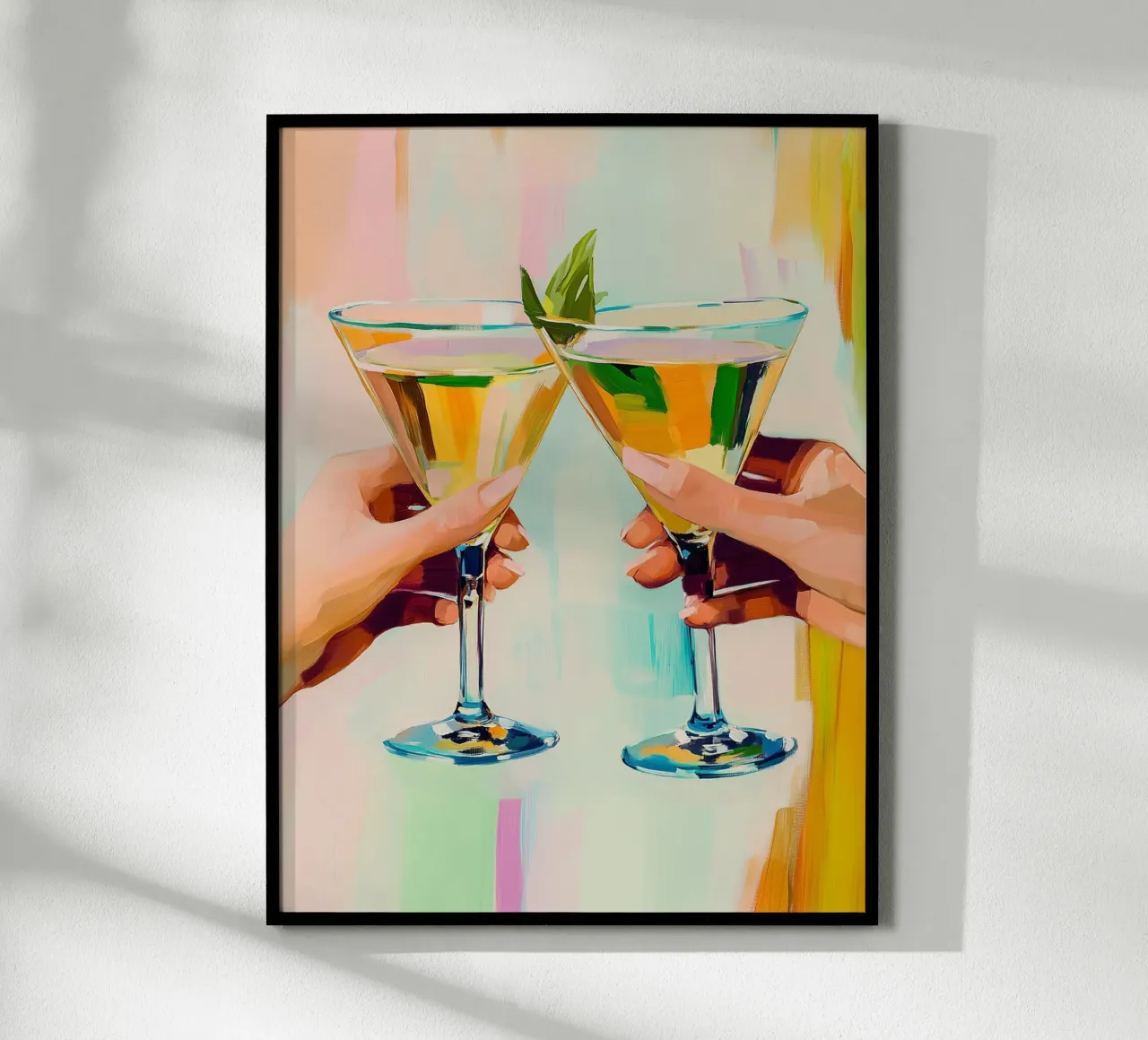 Toast festif poster con telaio in legno da Spice & Style