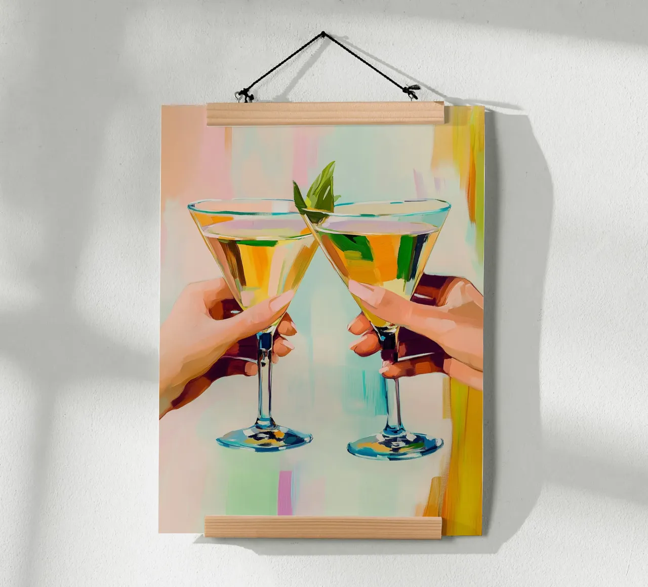Toast festif poster con telaio in legno da Spice & Style