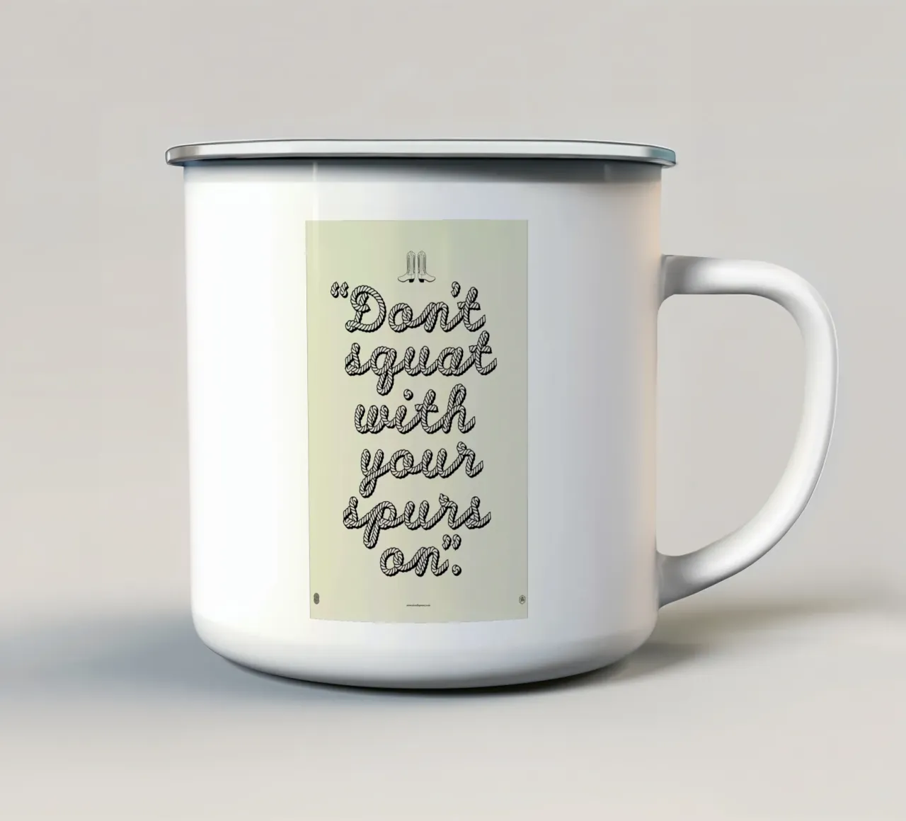 Dont squat Emaille Tasse von a Love Supreme