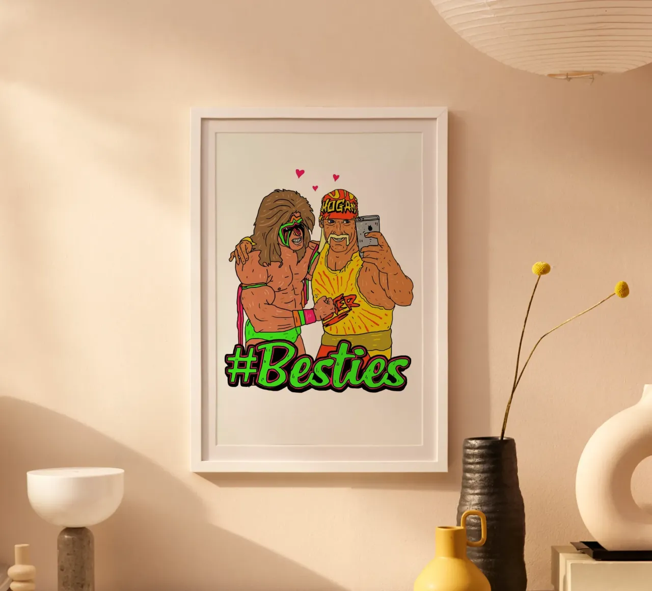 Besties 5 poster con telaio in alluminio da Nick Cocozza