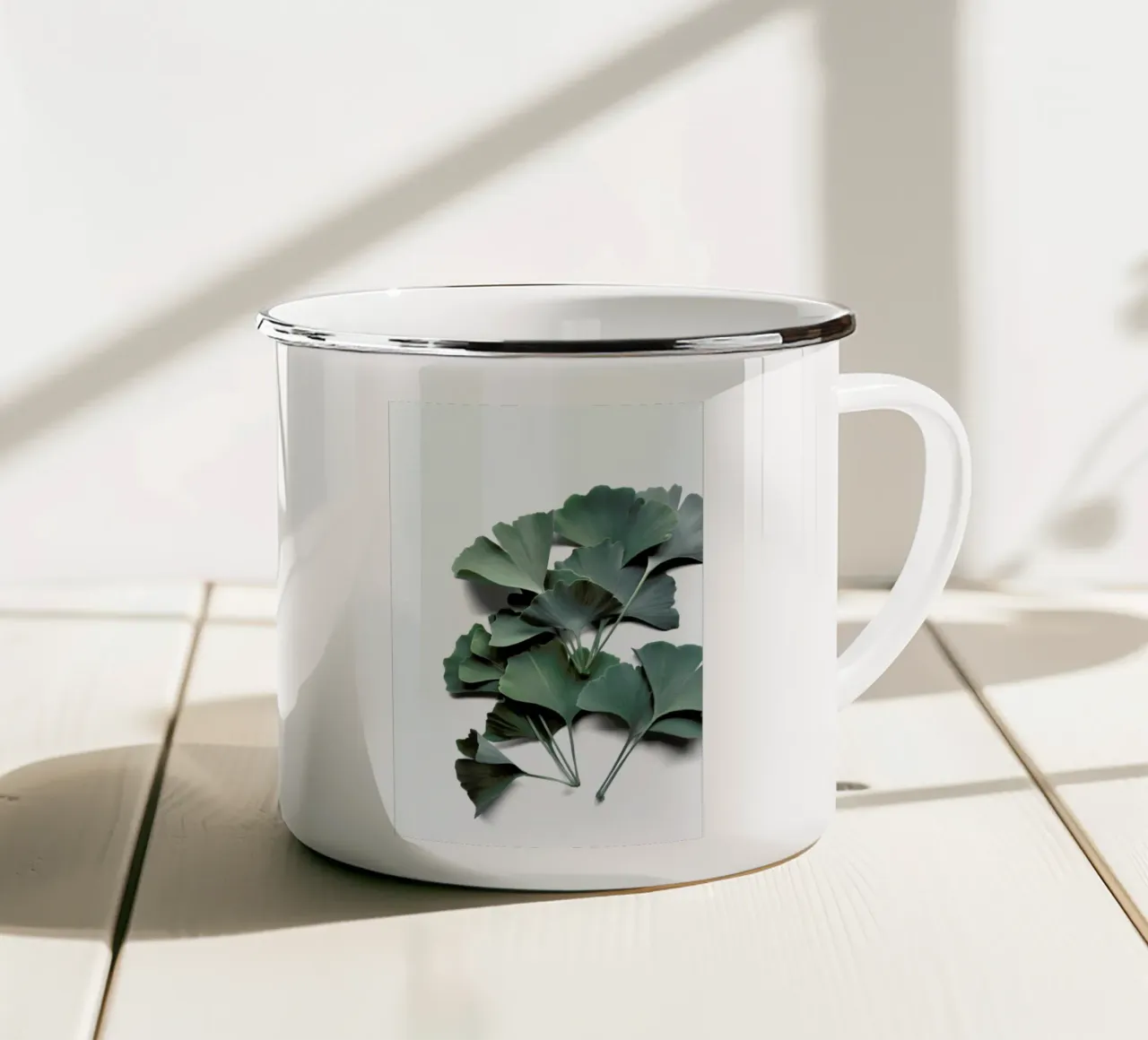 Ginko Biloba tazza in smalto da Studio Nahili