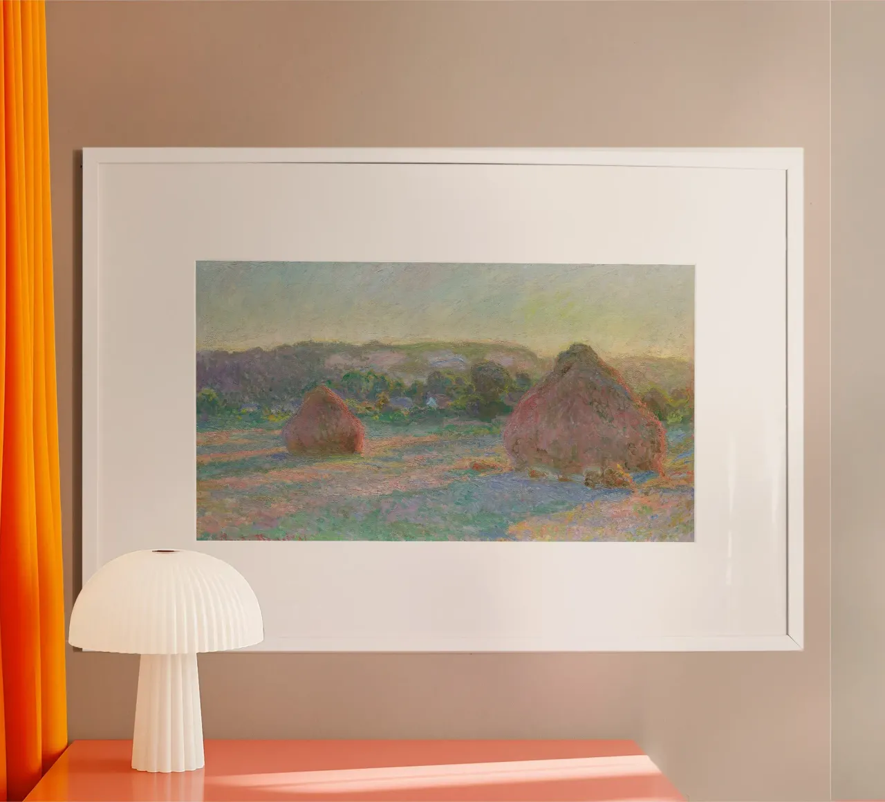 Claude Monet - Weizenstapel (Ende des Sommers) - 1891 Poster von Timeless Artworks