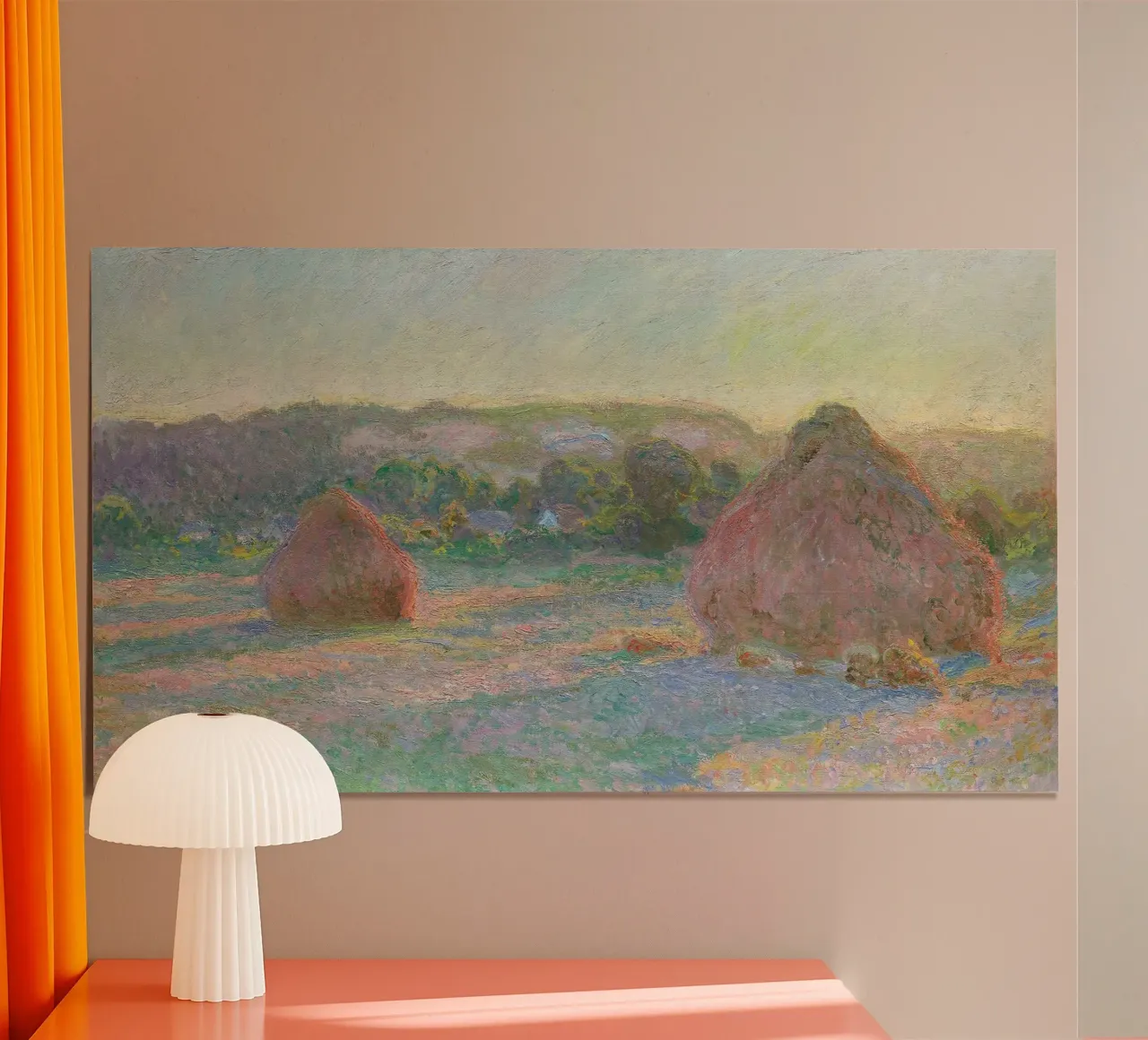 Claude Monet - Weizenstapel (Ende des Sommers) - 1891 Poster von Timeless Artworks