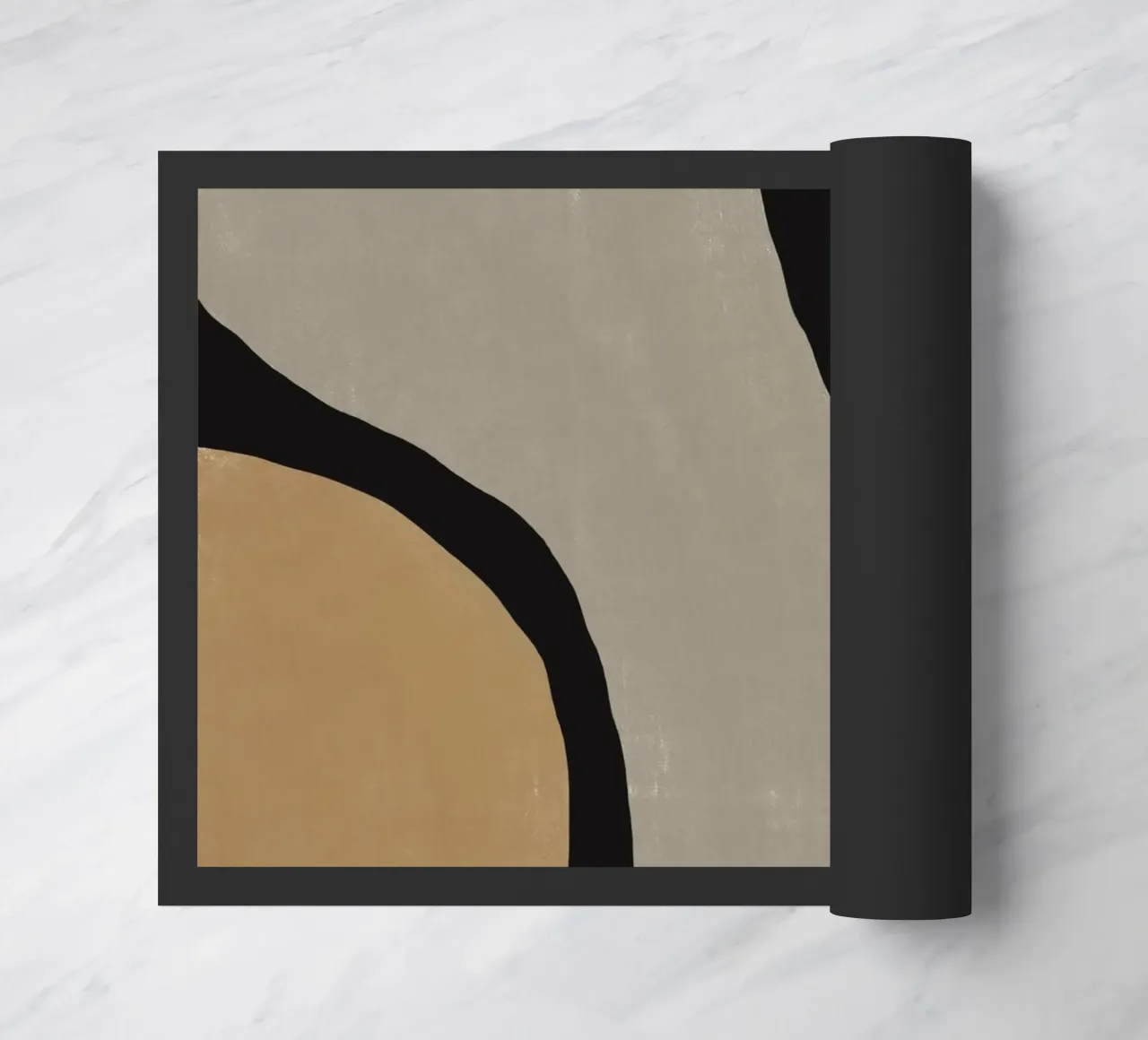 Minimalist grey abstract flow doormat by Little Dean