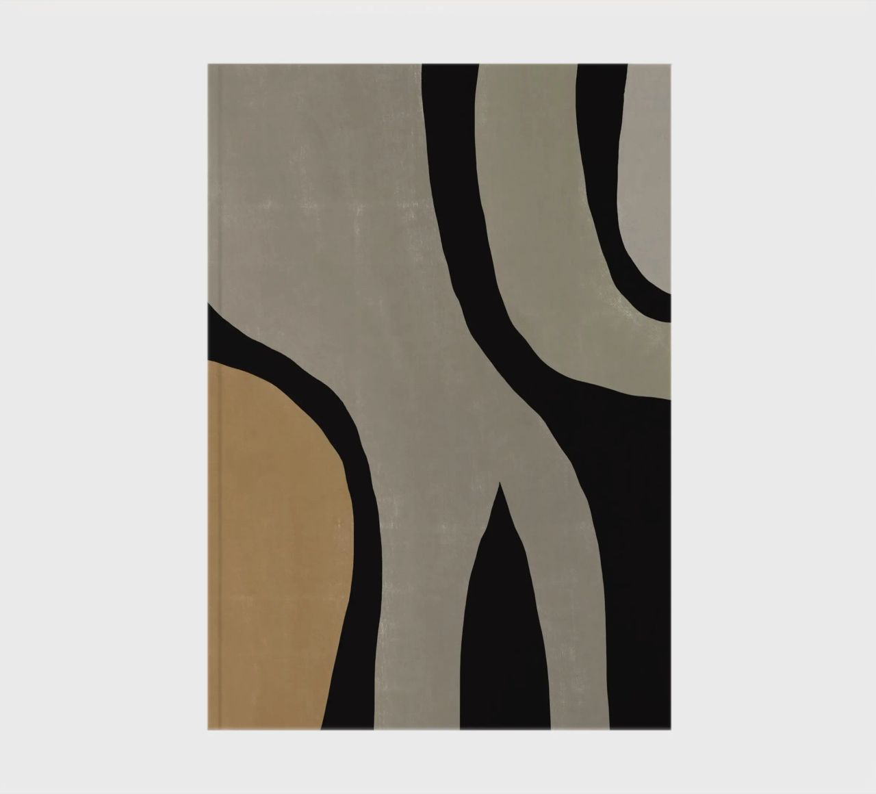 Minimalist grey abstract flow notebook by Little Dean