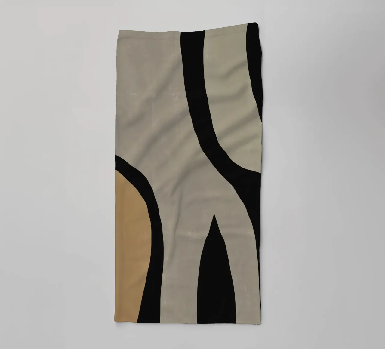Minimalistischer grauer abstrakter Fluss Handtuch von Little Dean