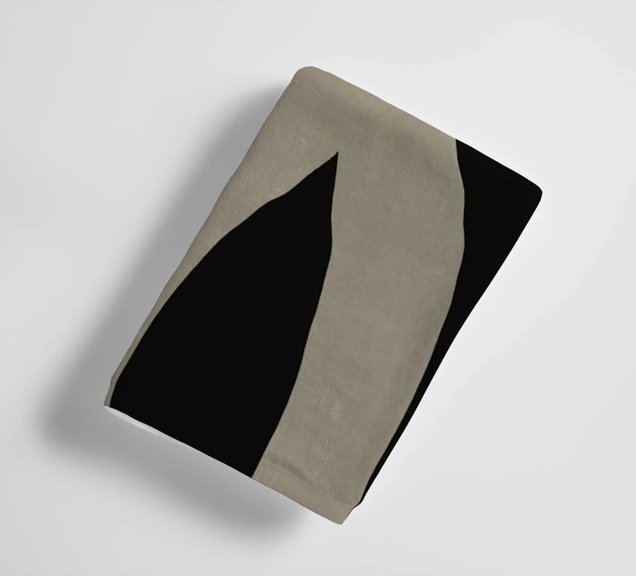 Minimalist grey abstract flow towel by Little Dean