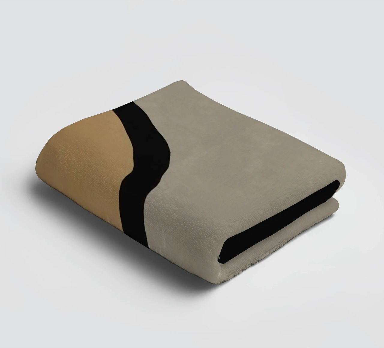 Minimalist grey abstract flow towel by Little Dean