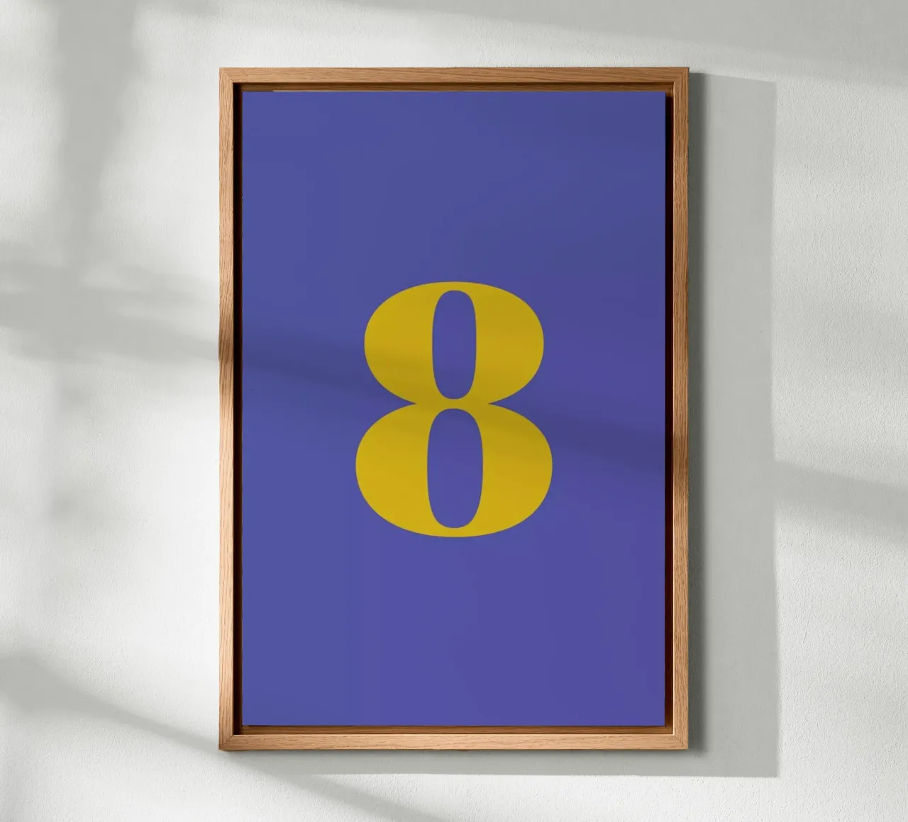 Blue Number 8 tela con Cornice a cassetta da Studio One
