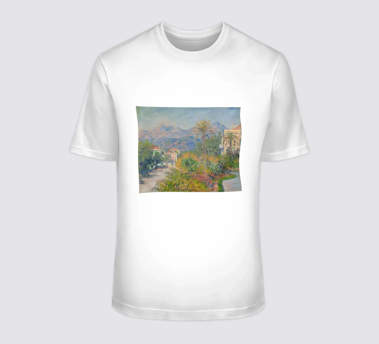 Claude Monet - The Strada Romana at Bordighera (1884) t-shirt by Timeless Artworks