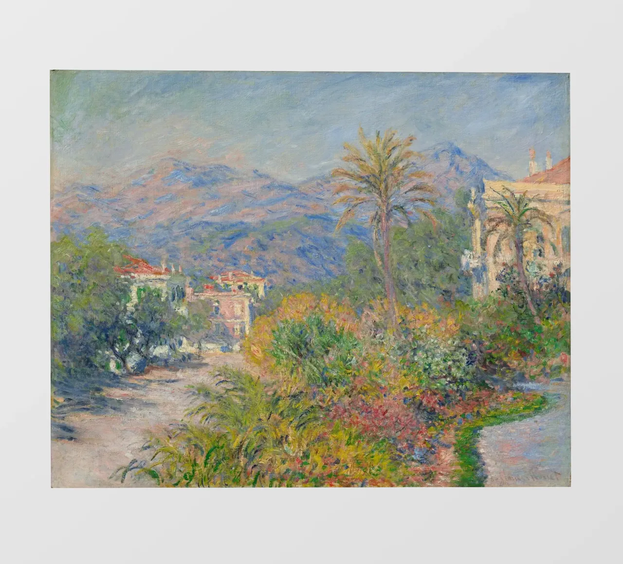 Claude Monet - La Strada Romana a Bordighera (1884) telo in pvc da Timeless Artworks