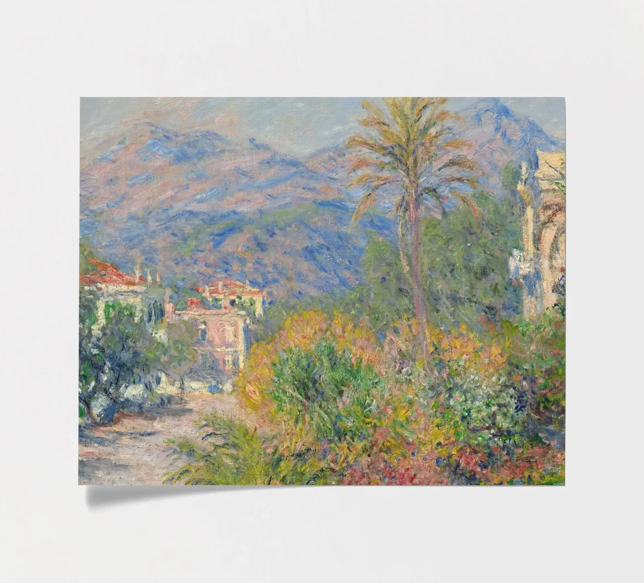 Claude Monet - The Strada Romana at Bordighera (1884) sticker sheet by Timeless Artworks