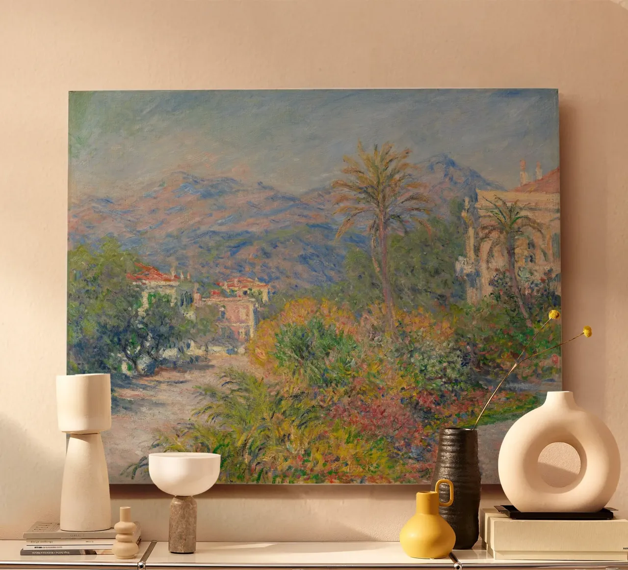 Claude Monet - The Strada Romana at Bordighera (1884) alu-dibond by Timeless Artworks