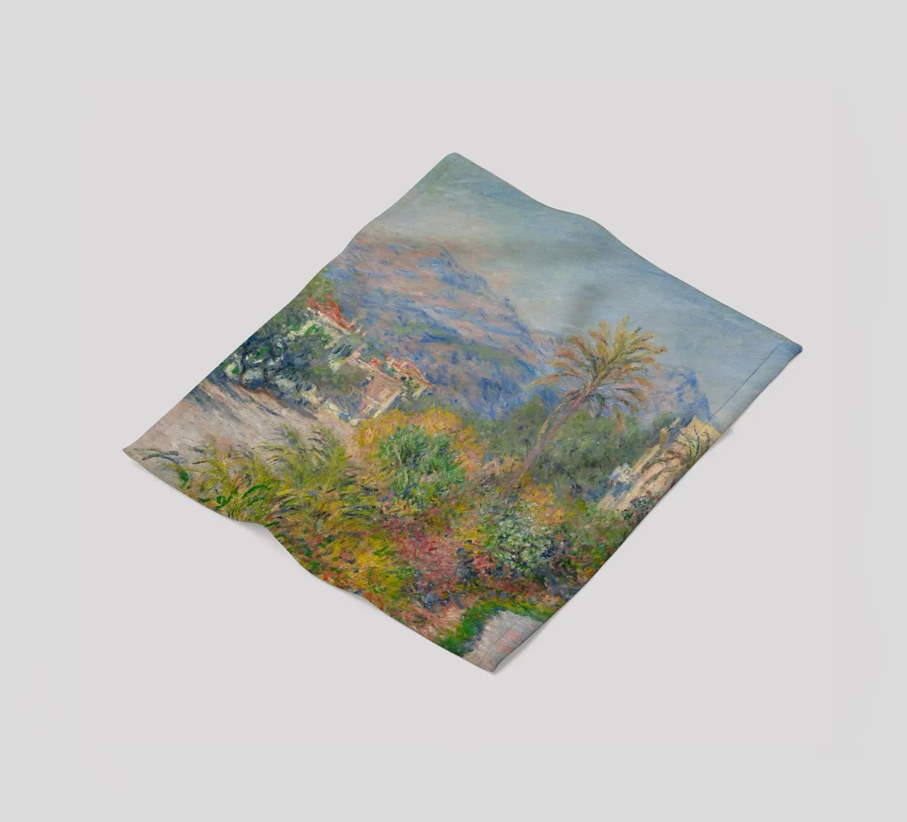 Claude Monet - The Strada Romana at Bordighera (1884) fleece blanket by Timeless Artworks