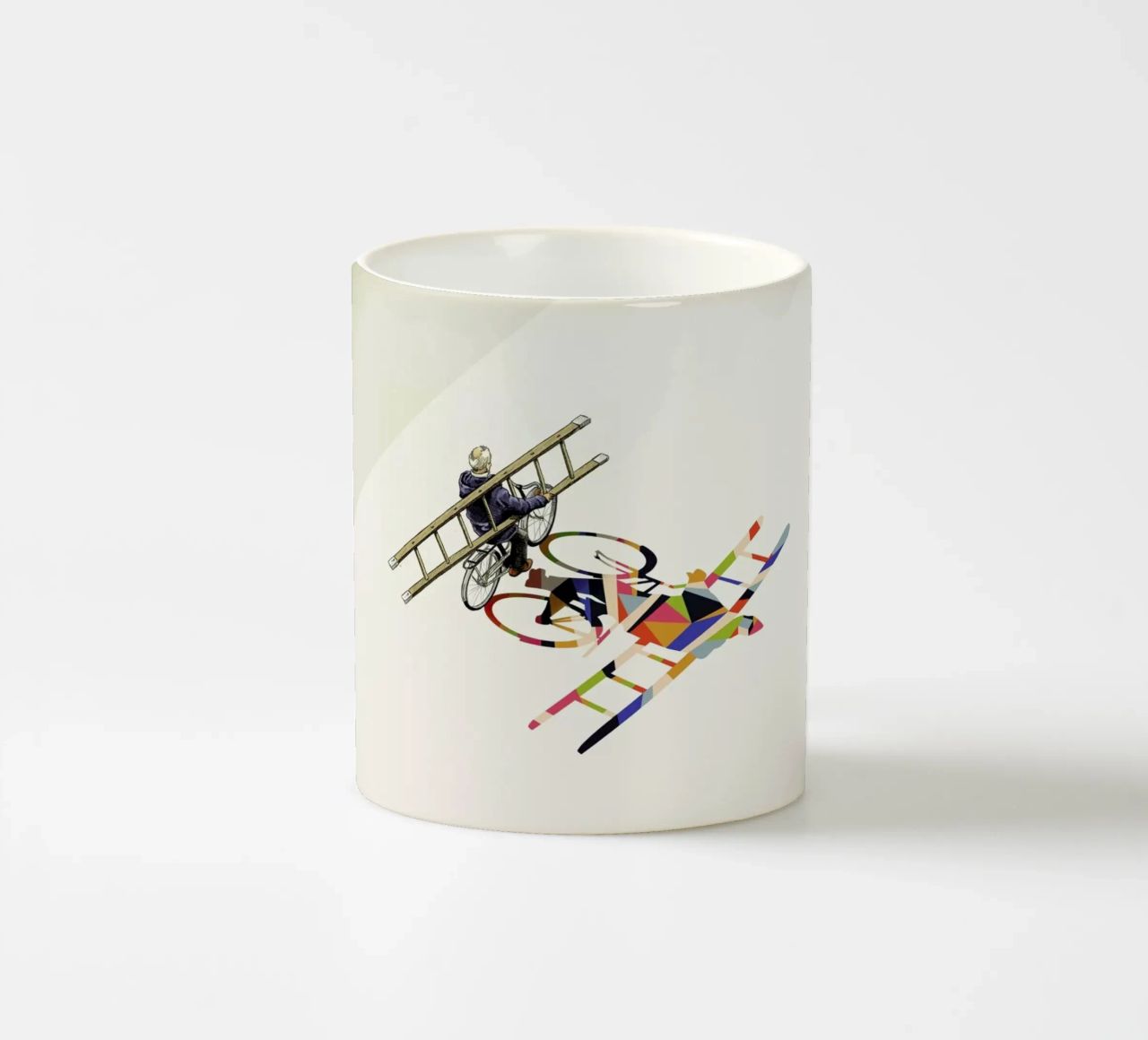 Walking Shadow - Bicyclist tazza in ceramica da Jason Ratliff