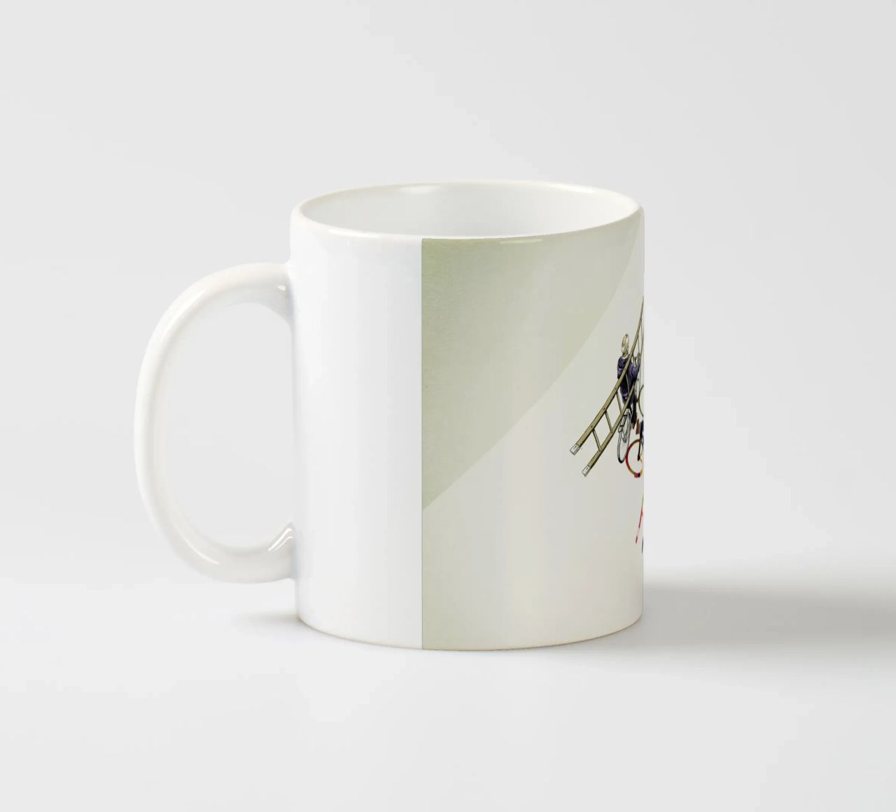 Walking Shadow - Bicyclist tazza in ceramica da Jason Ratliff