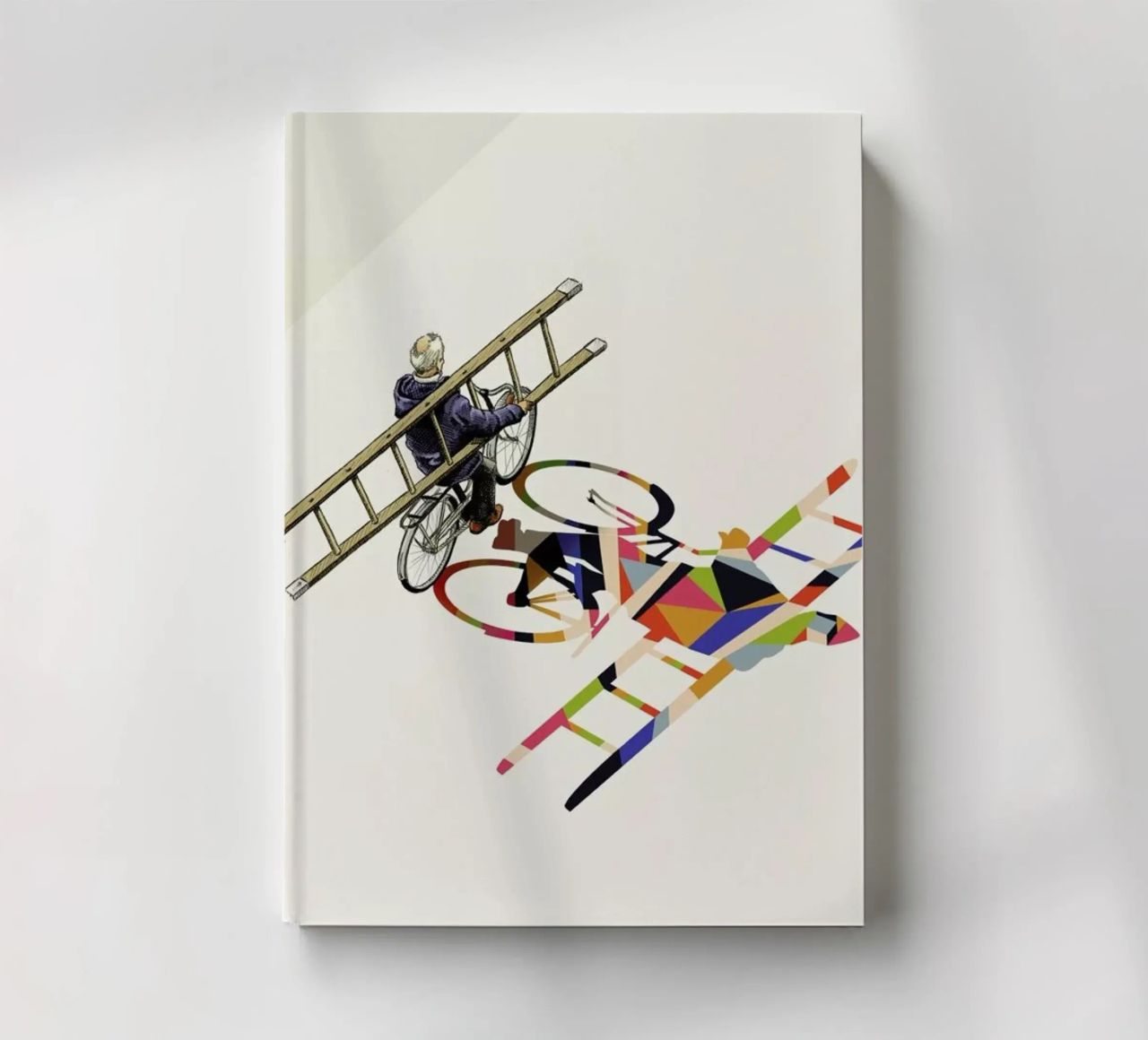 Walking Shadow - Bicyclist notebook by Jason Ratliff