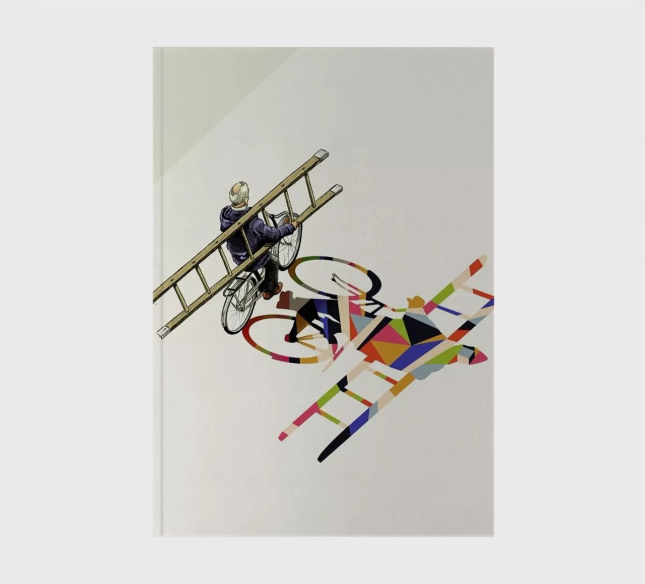 Walking Shadow - Bicyclist notebook by Jason Ratliff