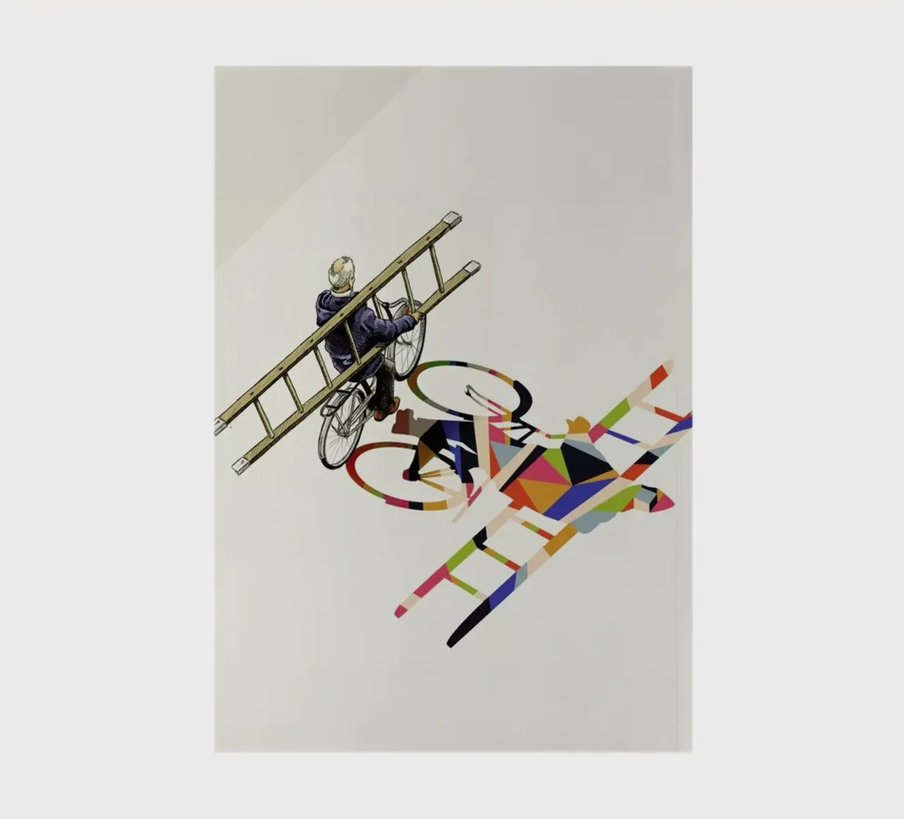Walking Shadow - Bicyclist Notizbuch von Jason Ratliff