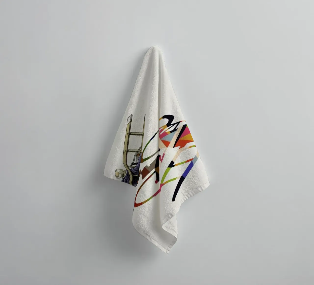 Walking Shadow - Bicyclist asciugamano da bagno da Jason Ratliff