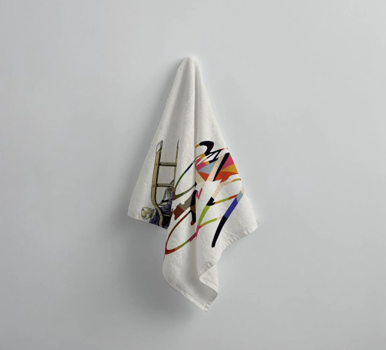 Walking Shadow - Bicyclist towel by Jason Ratliff