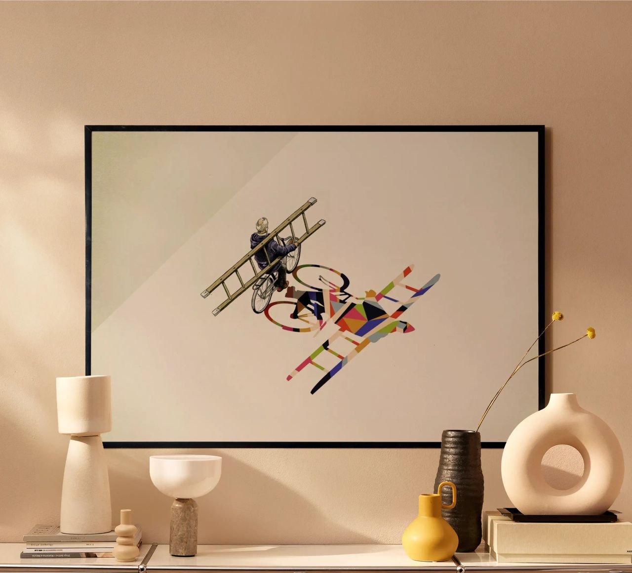 Walking Shadow - Bicyclist poster by Jason Ratliff