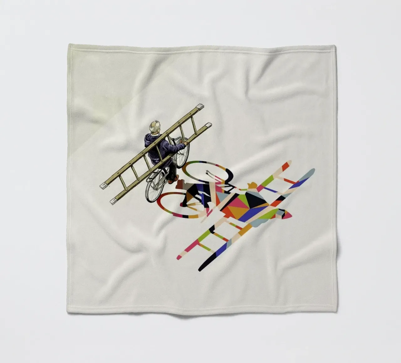 Walking Shadow - Bicyclist coperta in pile da Jason Ratliff