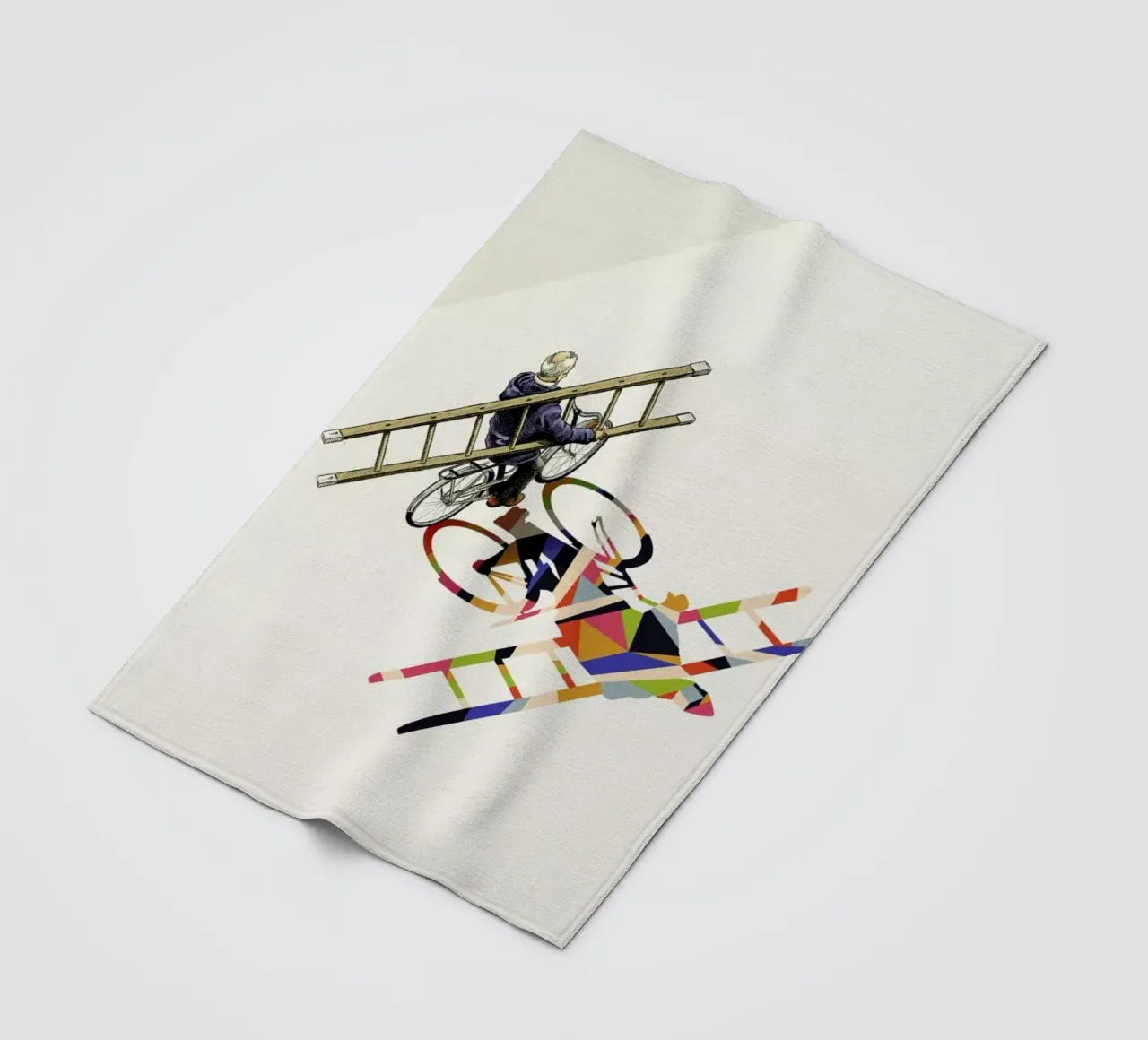 Walking Shadow - Bicyclist coperta in pile da Jason Ratliff