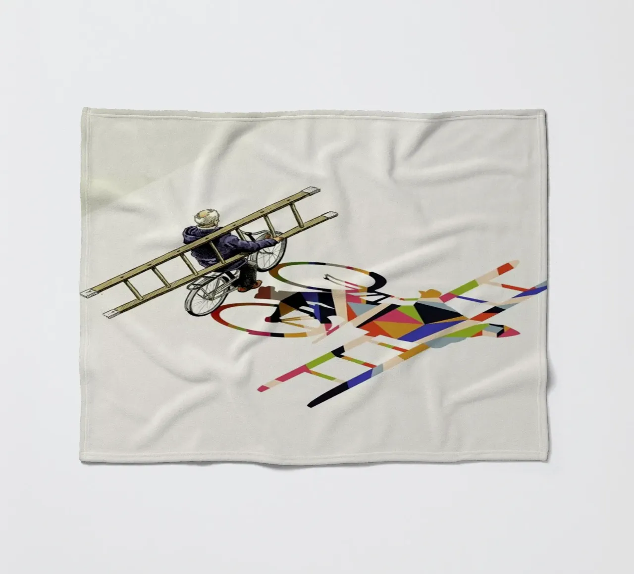 Walking Shadow - Bicyclist coperta in pile da Jason Ratliff