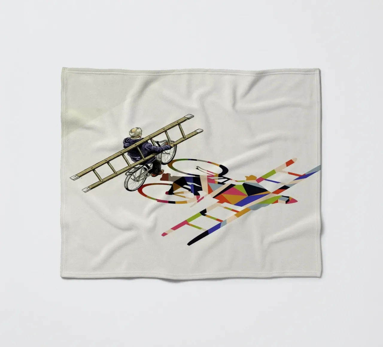 Walking Shadow - Bicyclist coperta in pile da Jason Ratliff