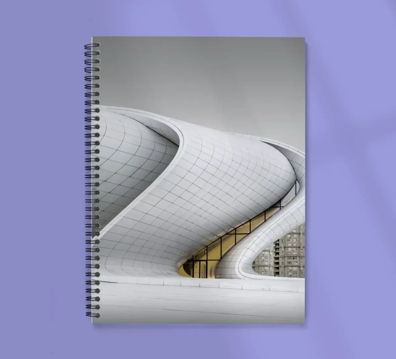 Baku - Heydər Əliyev Mərkəzi - Study 4 spiral notebook by Håggard Photography | Ronny Behnert