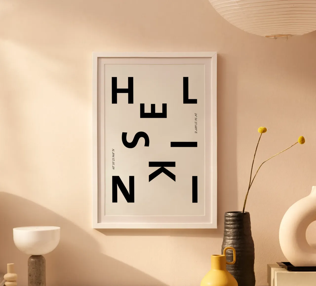 Cities - Helsinki poster con telaio in plastica da typealive