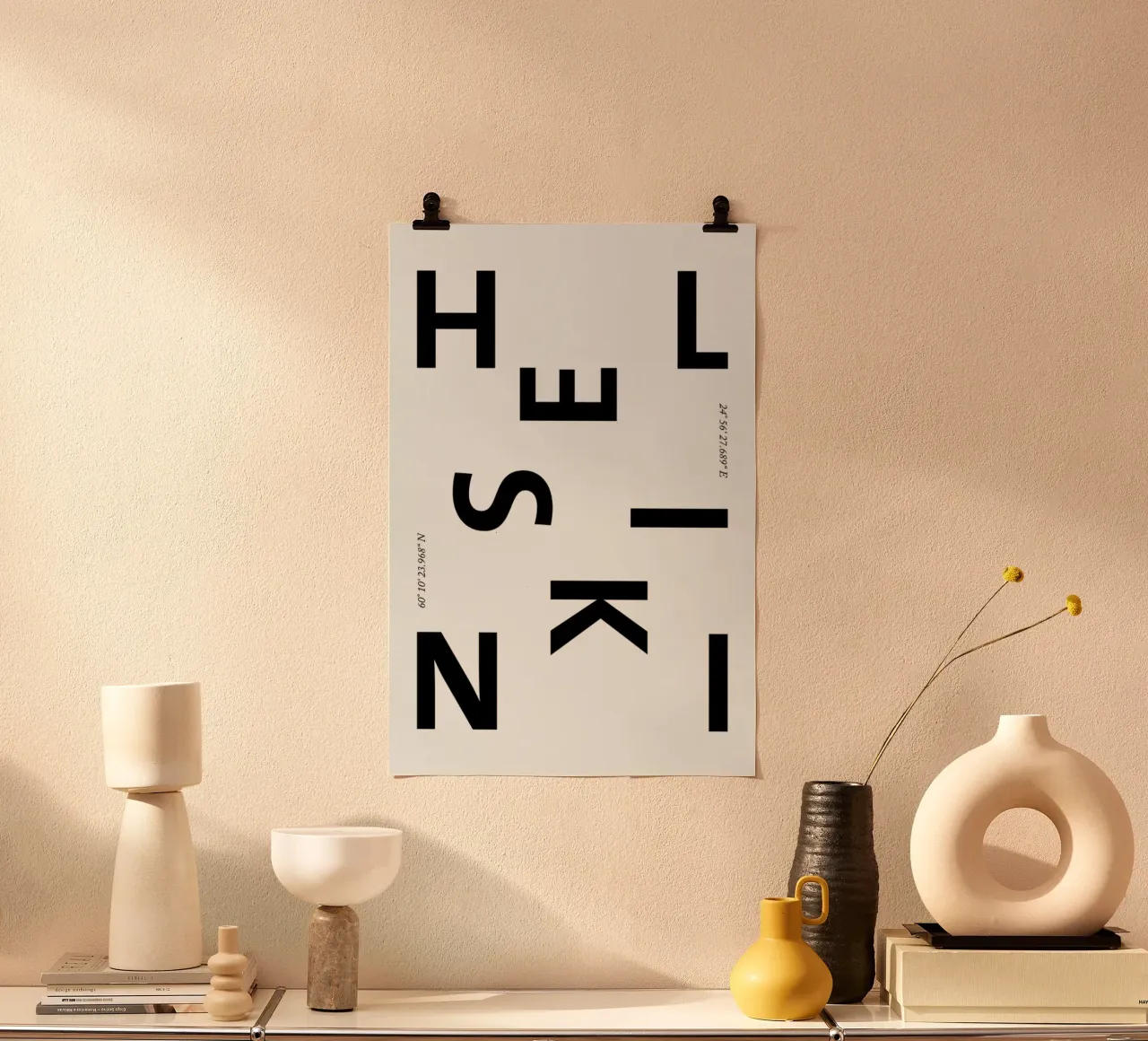Cities - Helsinki poster con telaio in plastica da typealive