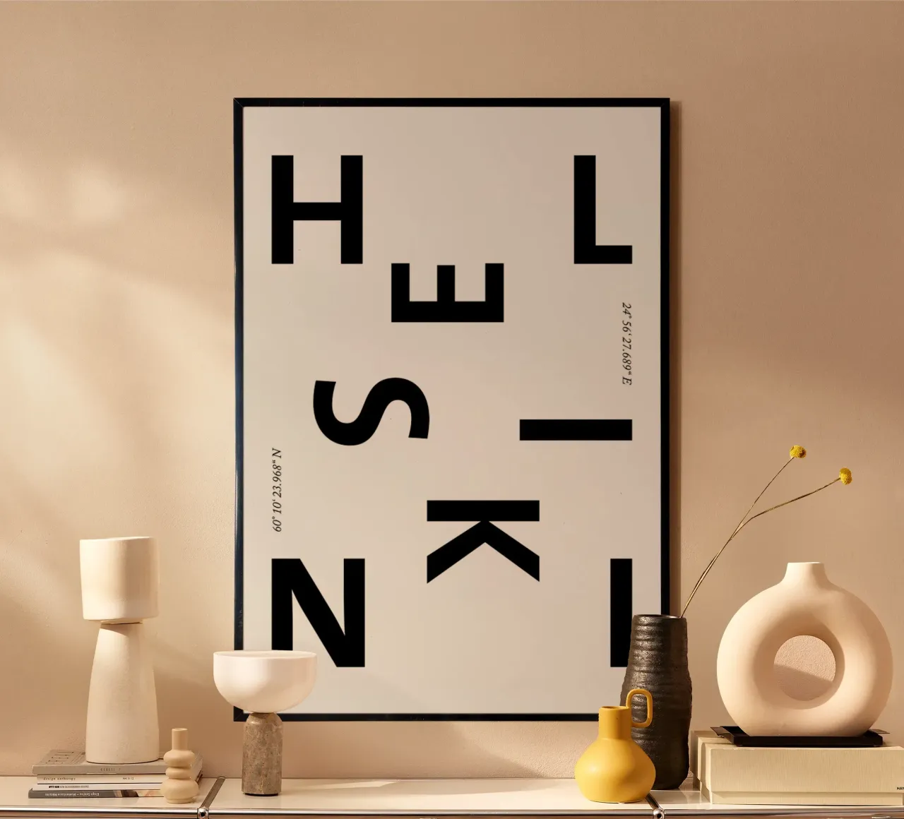 Cities - Helsinki poster con telaio in plastica da typealive