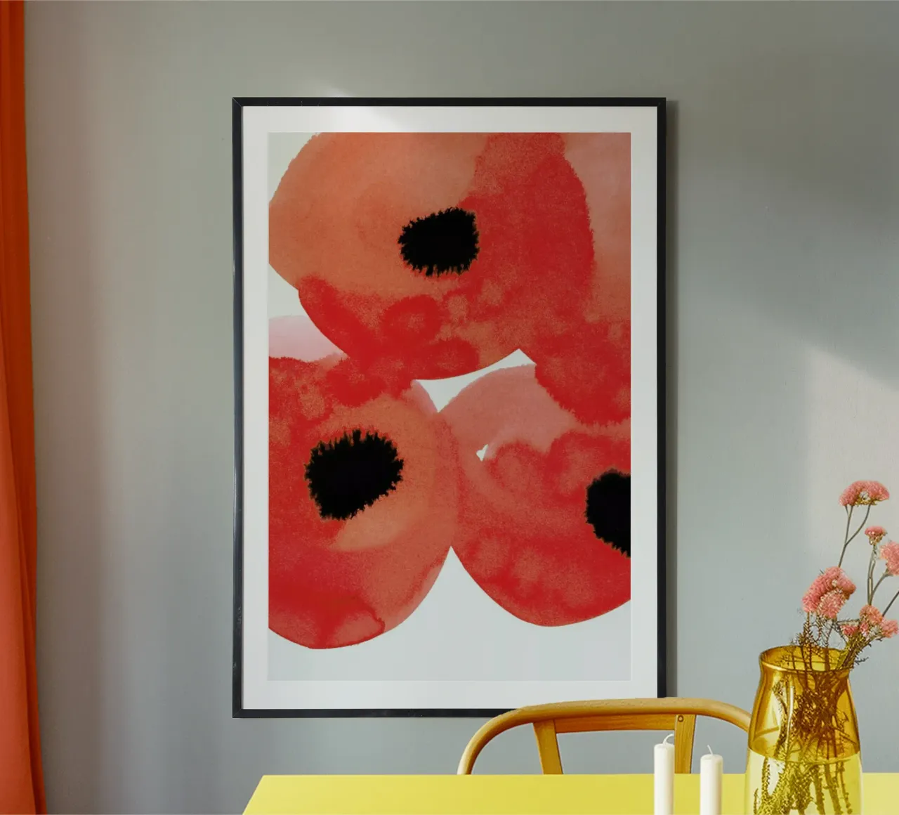 Flowers 002 poster con telaio in alluminio da Niina Pechkovskaya