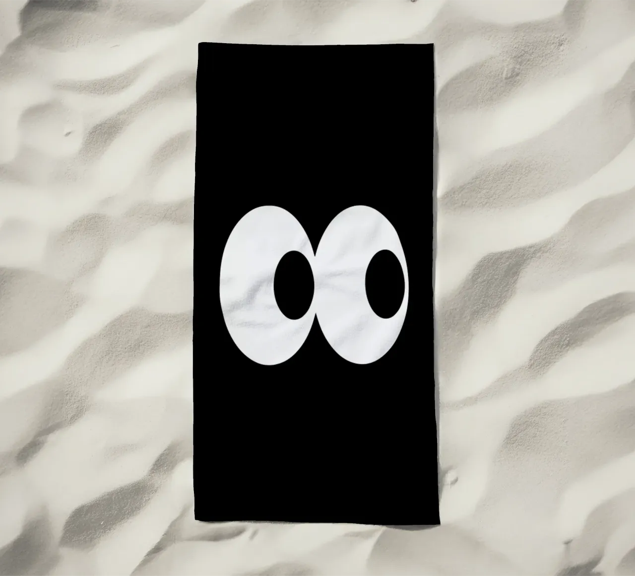 Black Eyes beach towel by The Poster Kid