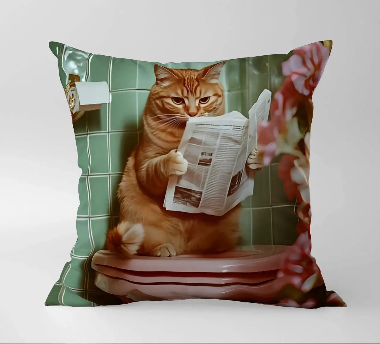 Katze liest Zeitung cuscino da NORDLICHT DESIGNS