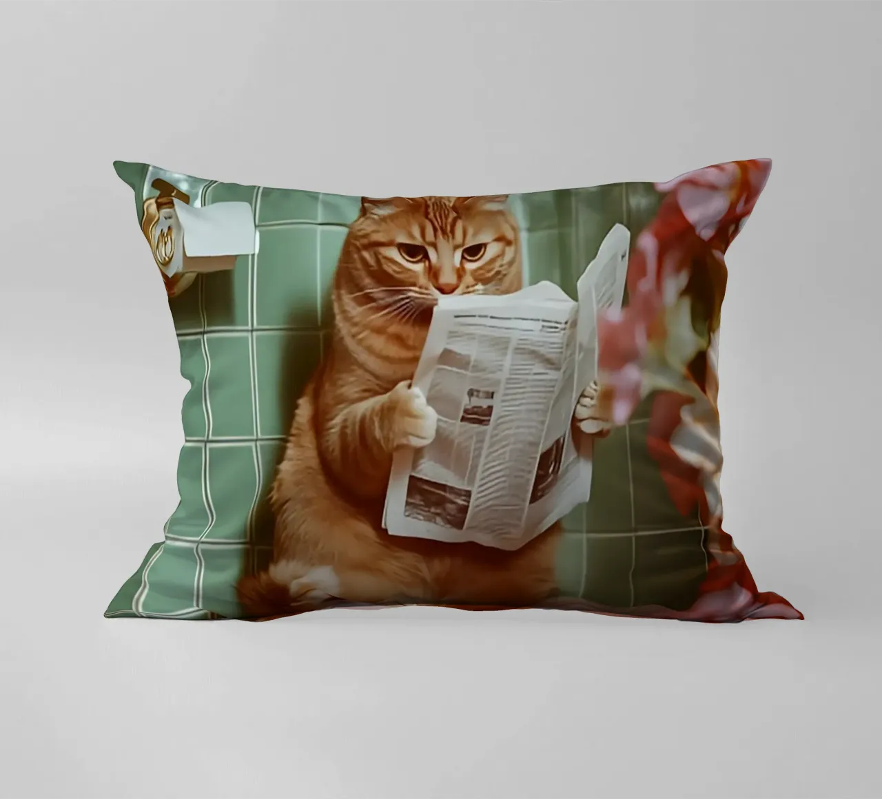 Katze liest Zeitung cuscino da NORDLICHT DESIGNS