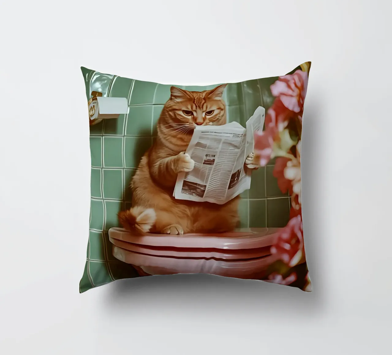 Katze liest Zeitung cuscino da NORDLICHT DESIGNS